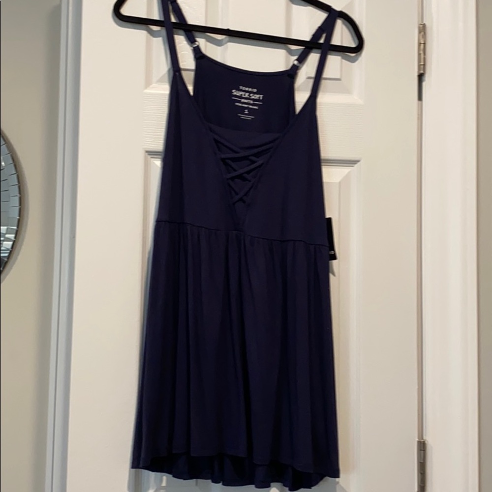 Navy Babydoll Torrid tank